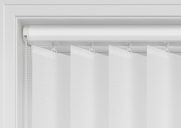 Shimmer (Blackout), Crystal White - Vertical Blind - Image 13